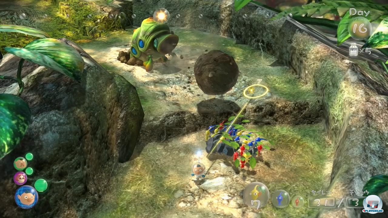 Welche Pikmin eignen sich am besten für welche Situation? An der Basis kann man die Zusammensetzung ändern.