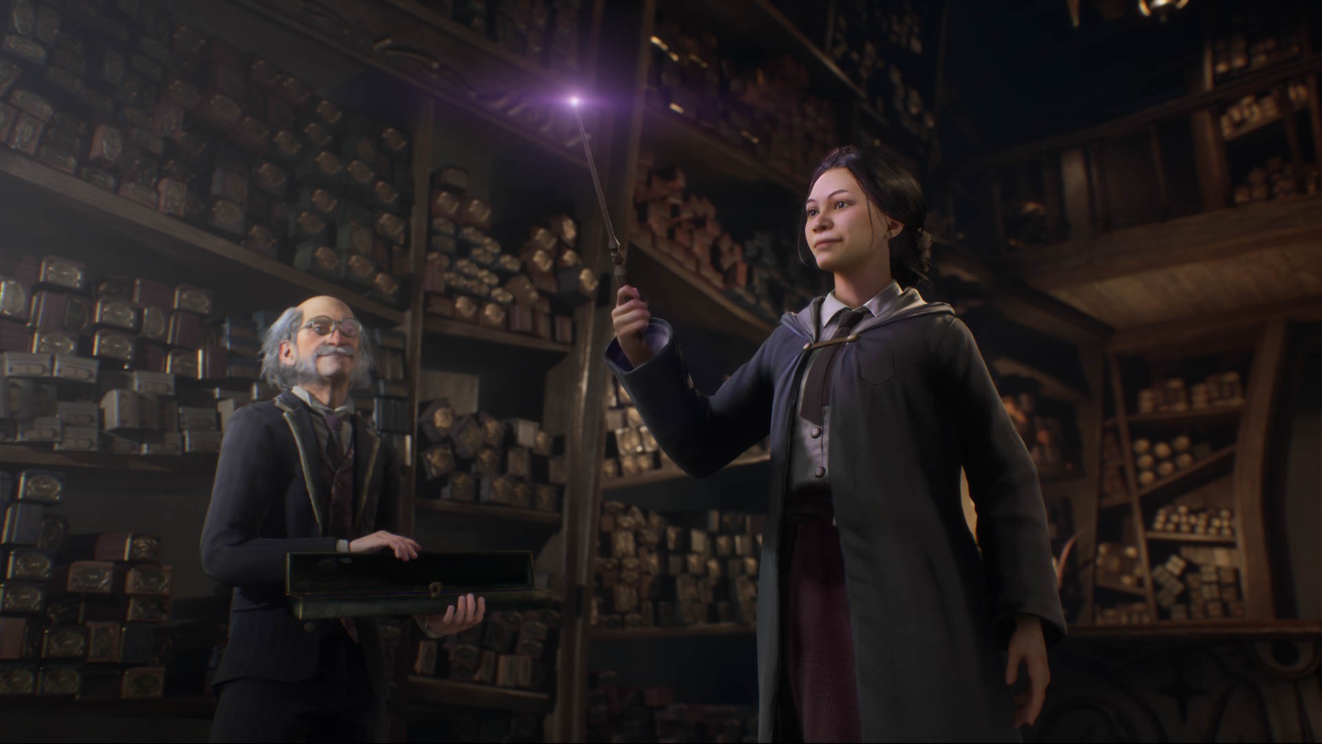 Vor dem ersten Besuch in Hogwarts gilt es einen Zauberstab auszusuchen – das ist auch Ende des 19. Jahrhunderts schon in Mode.
