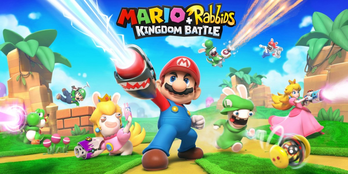 Das Cover von Mario + Rabbids Kingdom Battle, exklusiv auf der Nintendo Switch erhältlich.