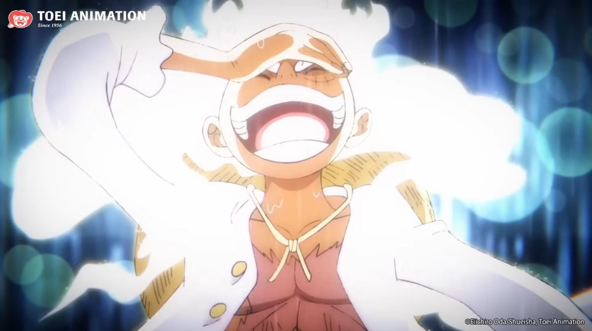 Ruffy in seiner Gear 5 Form in One Piece