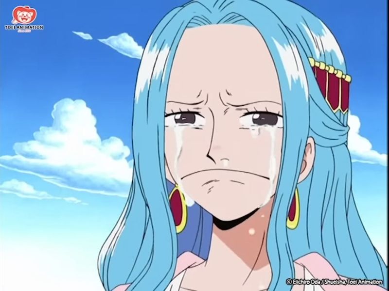 Vivi aus One Piece vergießt Tränen