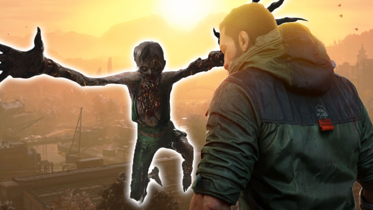 Screenshot aus Dying Light: The Beast. Zu sehen sind Protagonist Crane und ein Zombie.