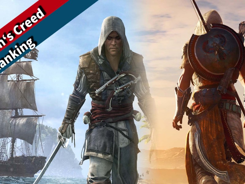 Screenshot-Montage: Links seht ihr Assassin's Creed 4: Black Flag, rechts Assassin's Creed Origins.