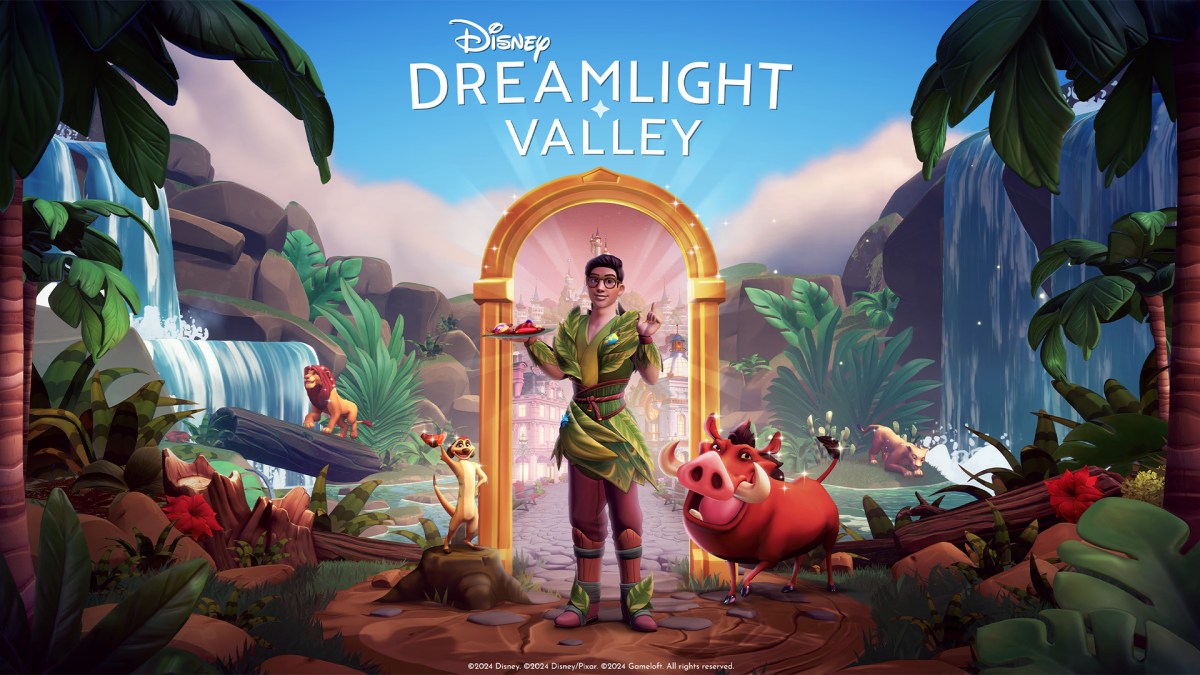 Promobild zum neuen Update in Disney Dreamlight Valley mit Timon und Pumbaa