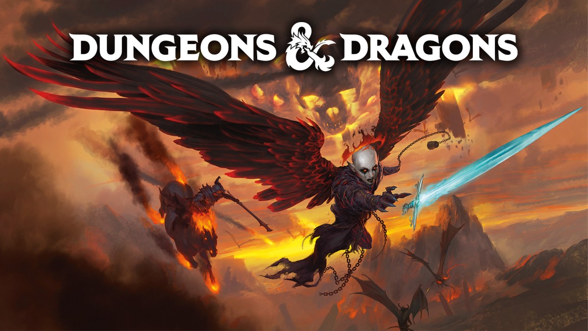 Artwork zu Dungeons and Dragons mit einer menschenähnlichen Kreatur im Flug