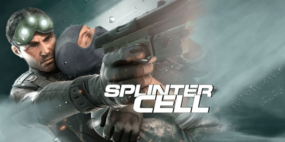 Ein Werbebild für das Spiel Tom Clancy's Splinter Cell 3D, worauf der Spieleheld Sam Fischer zu sehen ist.