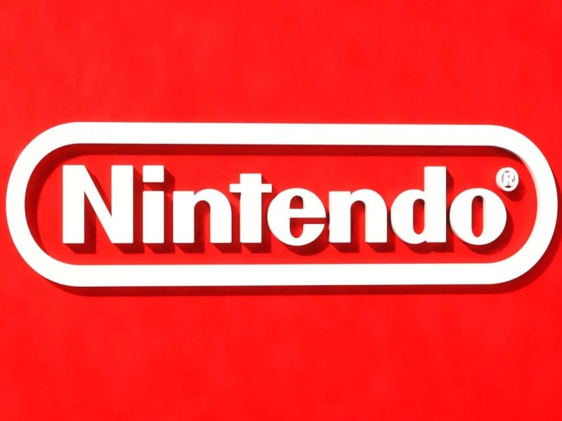 Das weiß-rote Logo von Nintendo.