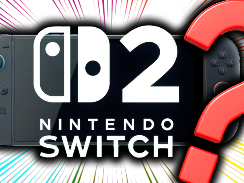 Eine Bildmontage, welche die Nintendo Switch 2 und ein Fragezeichen abbildet.