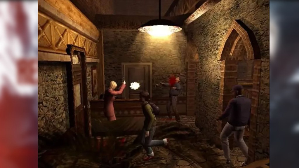 Ein Screenshot aus dem Videospiel Resident Evil Outbreak File #2.