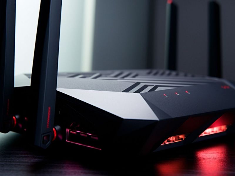 Bild eines mit KI-generierten Gaming-Routers