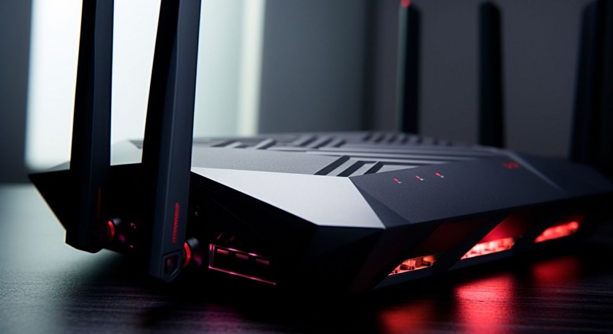 Bild eines mit KI-generierten Gaming-Routers