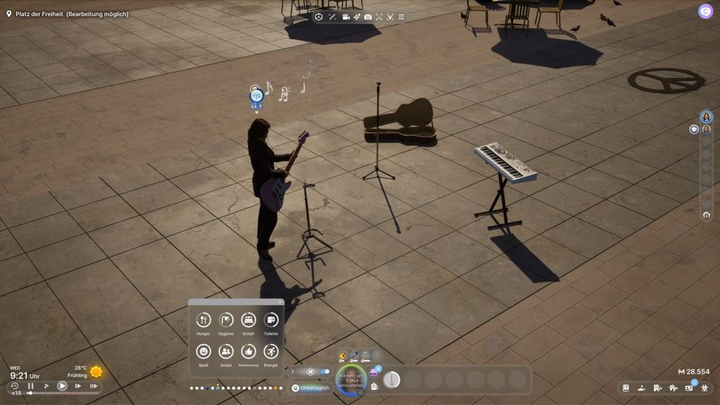 Straßenmusik im Spiel inZOI