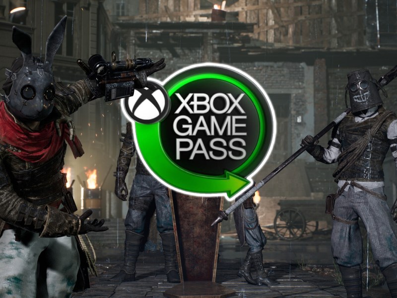 Screenshot aus Lies of P verbunden mit dem Logo des Xbox Game Pass.