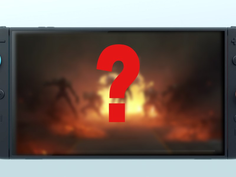 Collage aus der Nintendo Switch 2 und einem Screenshot von Metroid Prime 4.