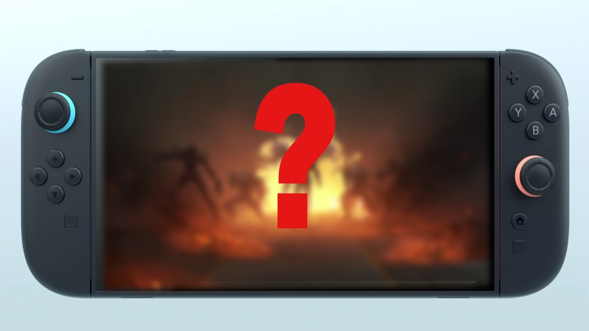 Collage aus der Nintendo Switch 2 und einem Screenshot von Metroid Prime 4.