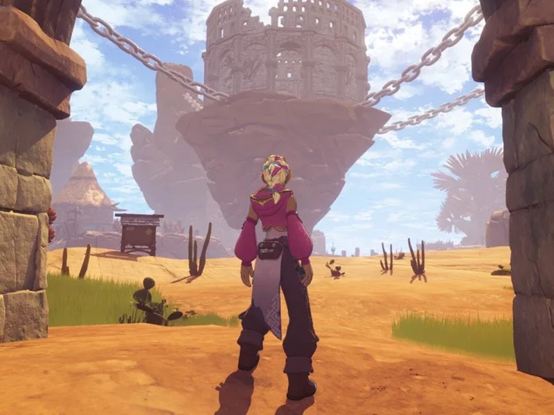 Screenshot aus dem Action-Rollenspiel Cloudheim