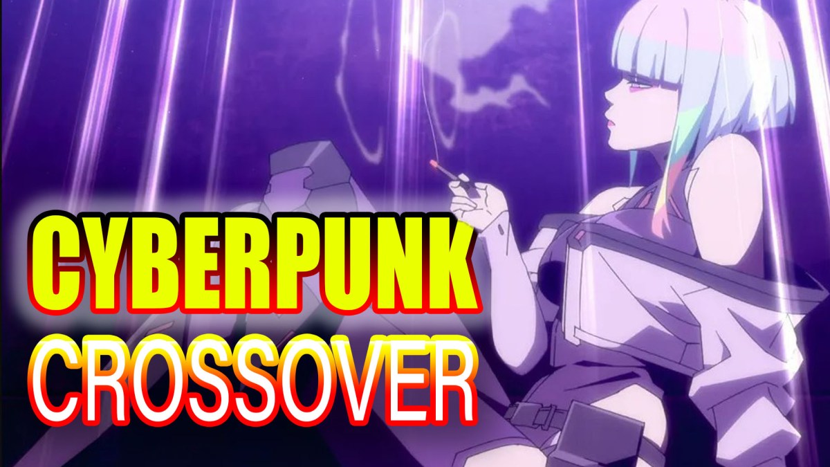 Eine Bildmontage zum Charakter Lucy aus Cyberpunk: Edgerunners.