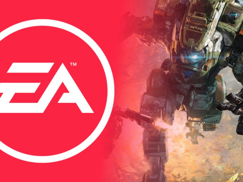 Eine Collage aus dem EA Logo und Titanfall 2.