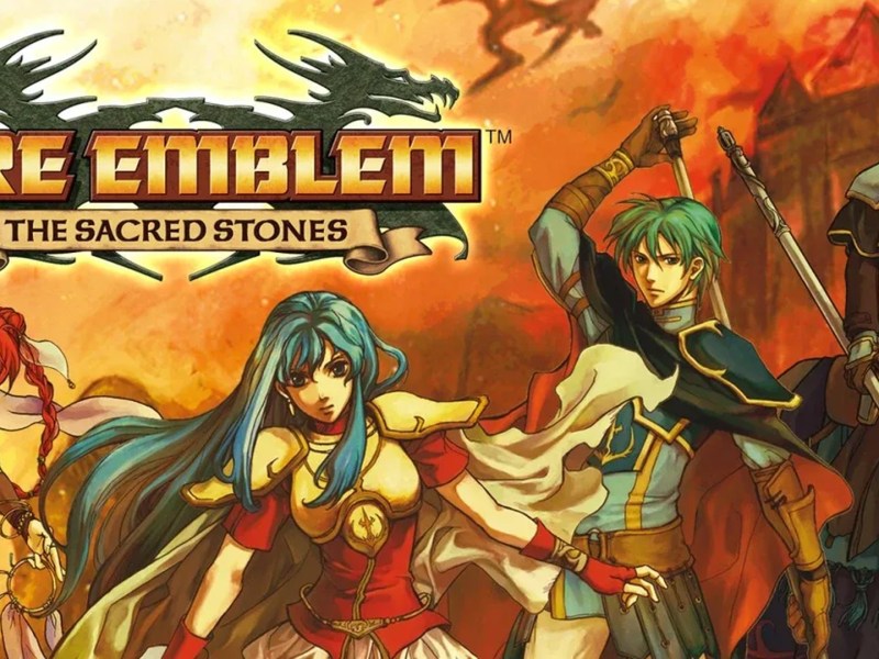 Artwork zu Fire Emblem: The Sacred Stones mit Hauptcharakteren