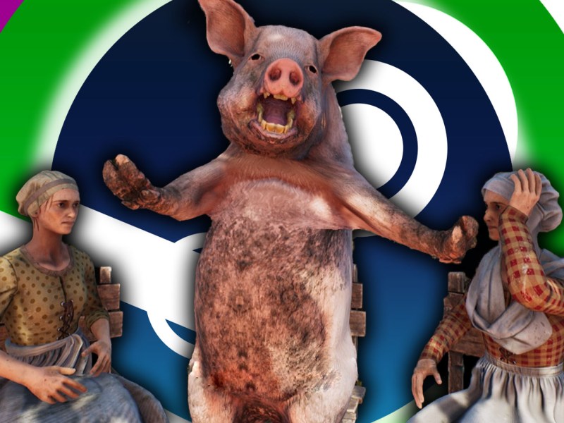 Eine Bildmontag zum Rollenspiel Medieval Pig.