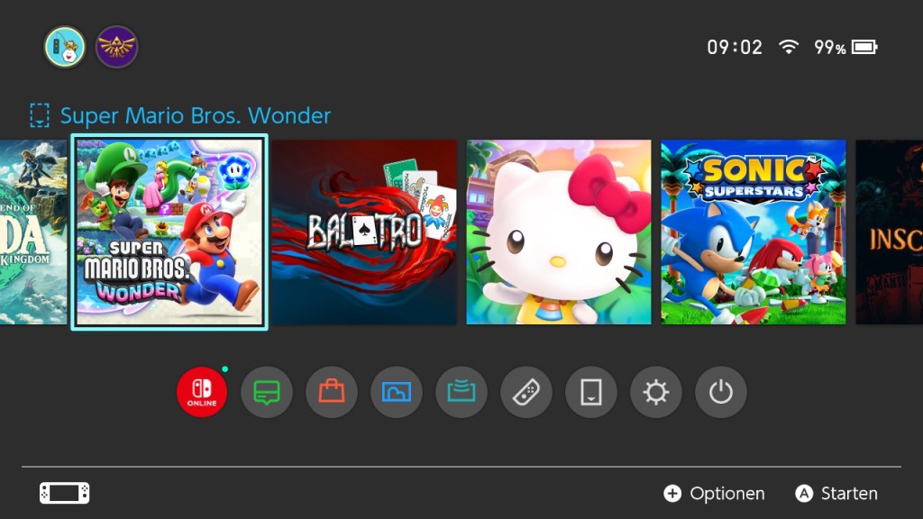 Nintendo Switch neue Icons