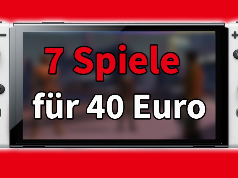 Ein Bild von der Nintendo Switch OLED mit Schrift darauf.