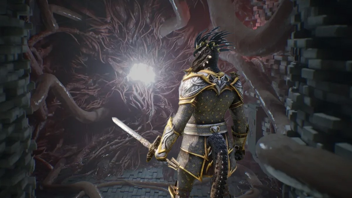 Charakter aus The Elder Scrolls: Oblivion Remastered in einem Screenshot zum Spiel Post Trauma