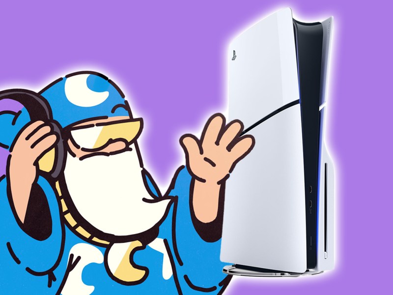 Der Zauberer aus The Plucky Squire und eine PS5.