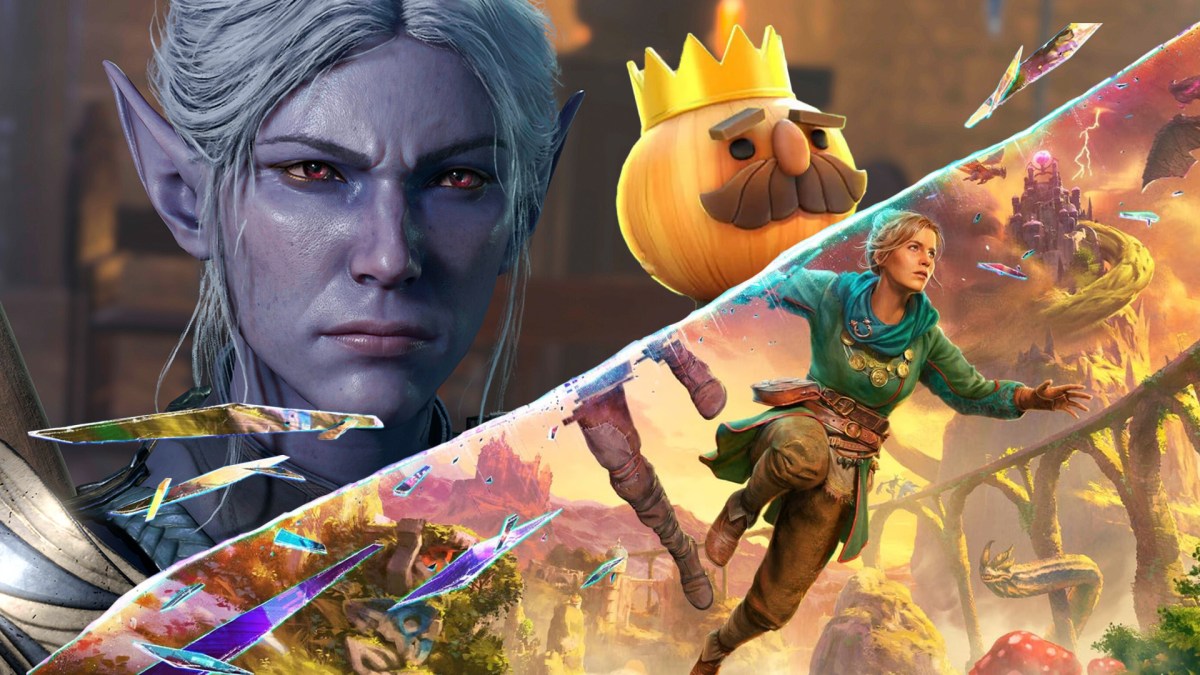 Eine Collage aus Split Fiction, Baldur's Gate 3 und Overcooked.