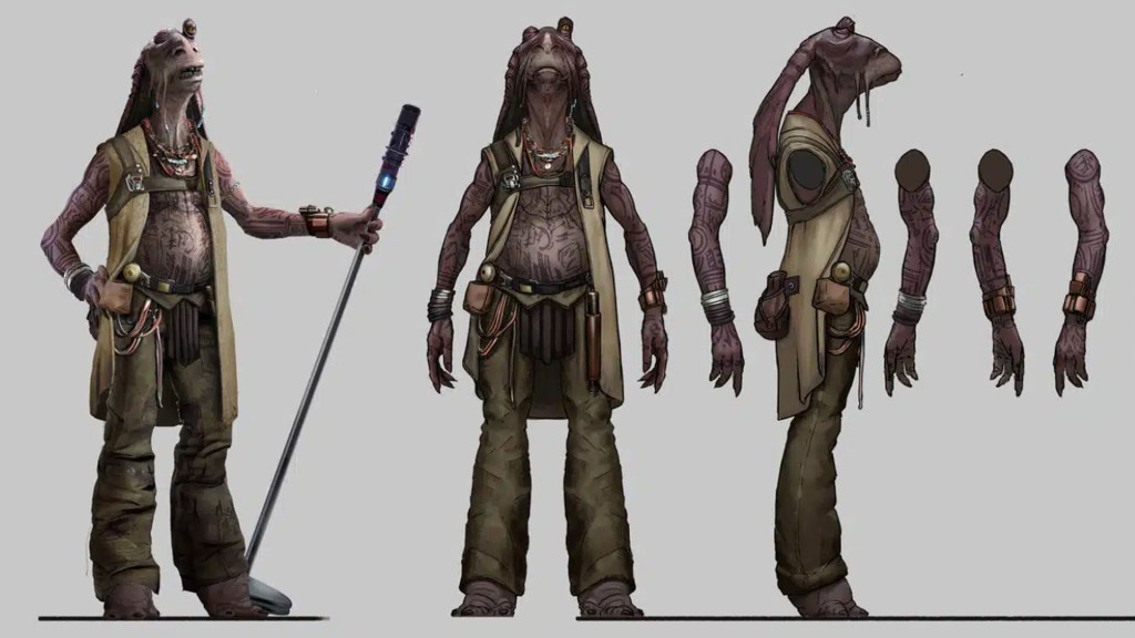 Konzeptzeichnungen für das Spiel Star Wars Eclipse.