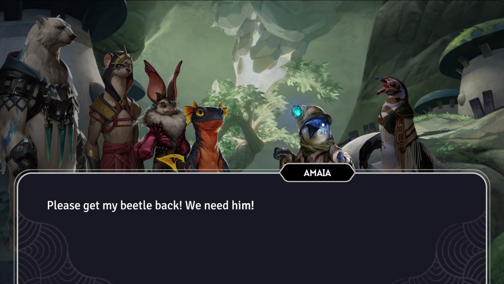 Screenshot aus einem Dialog in Sunderfolk.