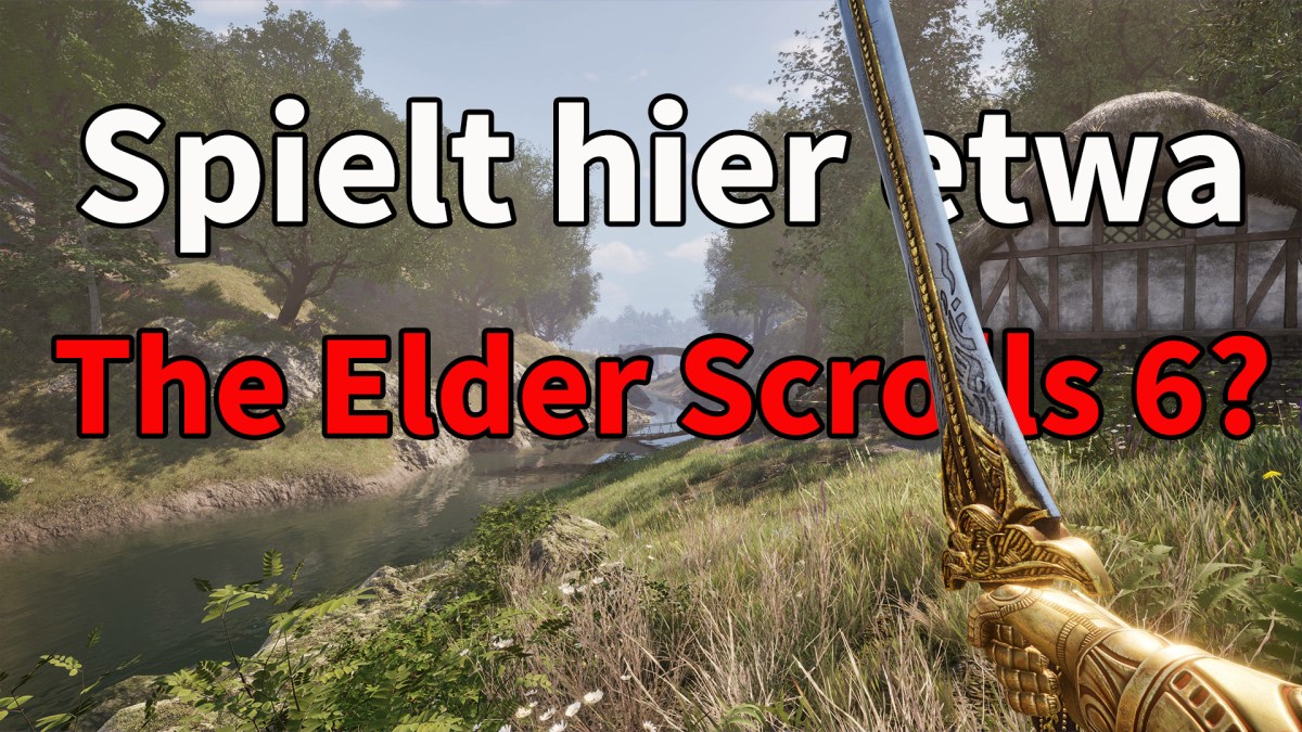 Ein Screenshot von Oblivion mit roter und weißer Schrift darauf.