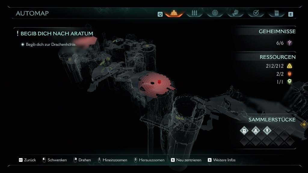 Screenshot von der Auto Map aus Doom: The Dark Ages