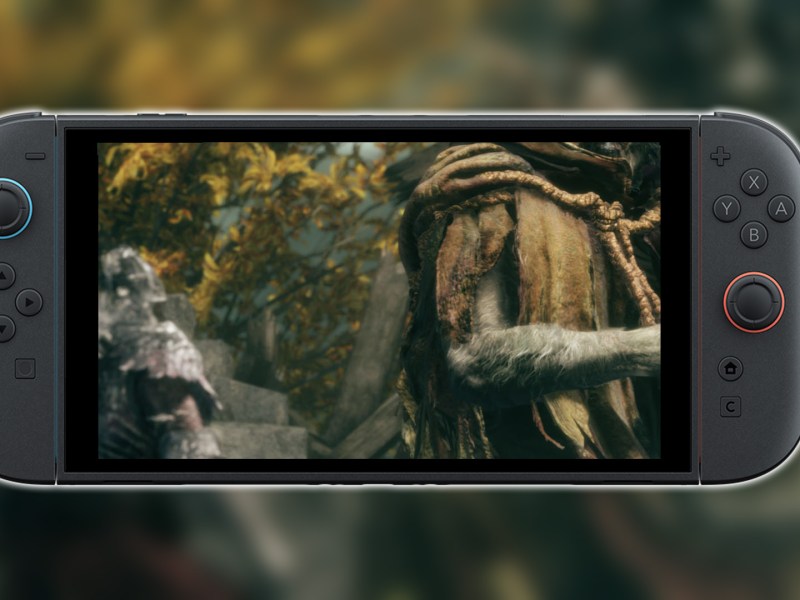 Eine Nintendo Switch 2 mit Elden Ring darauf.