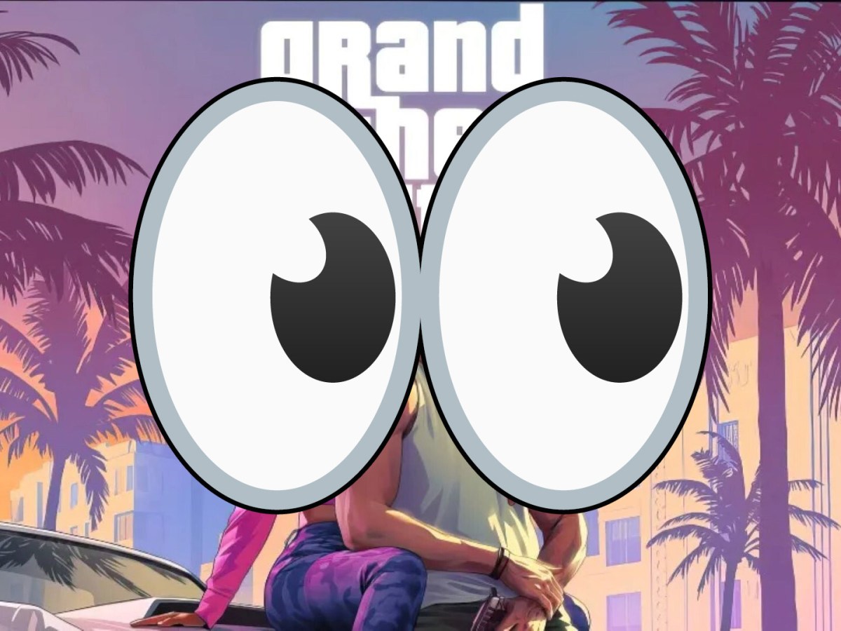 Ein Screenshot von GTA 6 mit großen Augen drauf.