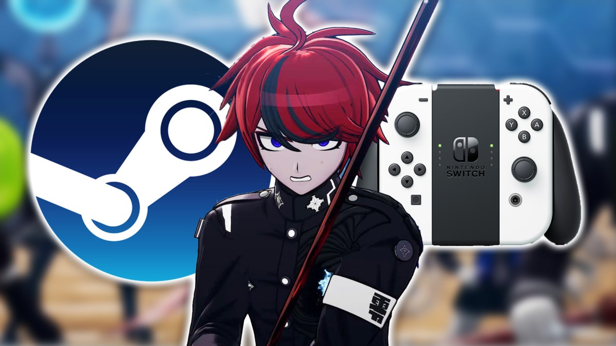 Eine Collage aus Hundred Line, Steam und Nintendo Switch.