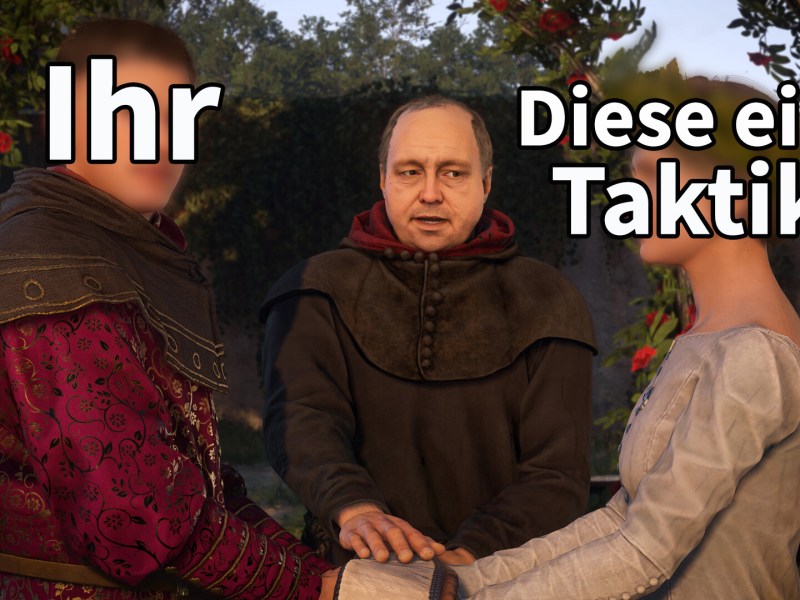 Ein Screenshot von Kingdom Come Deliverance 2 mit Schrift darauf.
