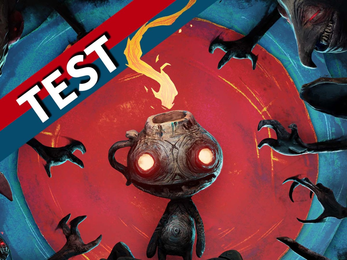 Ein Bild von The Midnight Walk mit rot-blauem Banner.