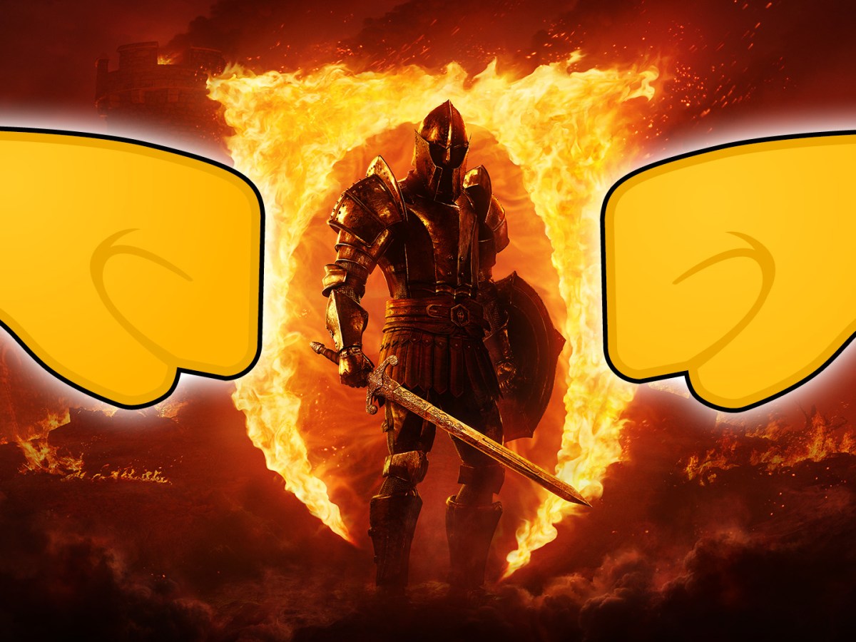 Das Artwork von Oblivion mit zwei Fäusten darauf.