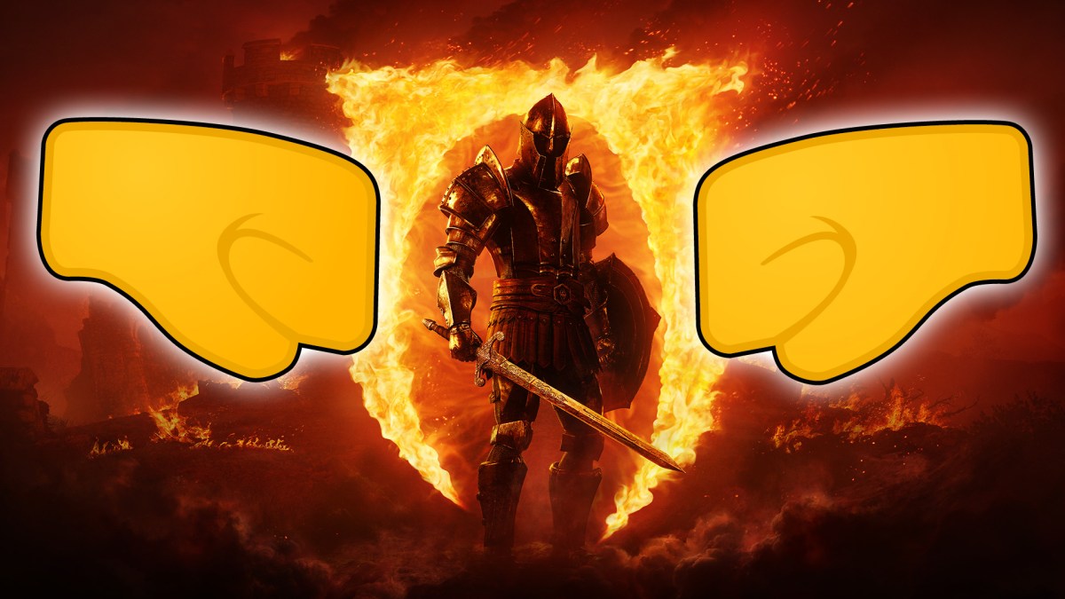 Das Artwork von Oblivion mit zwei Fäusten darauf.