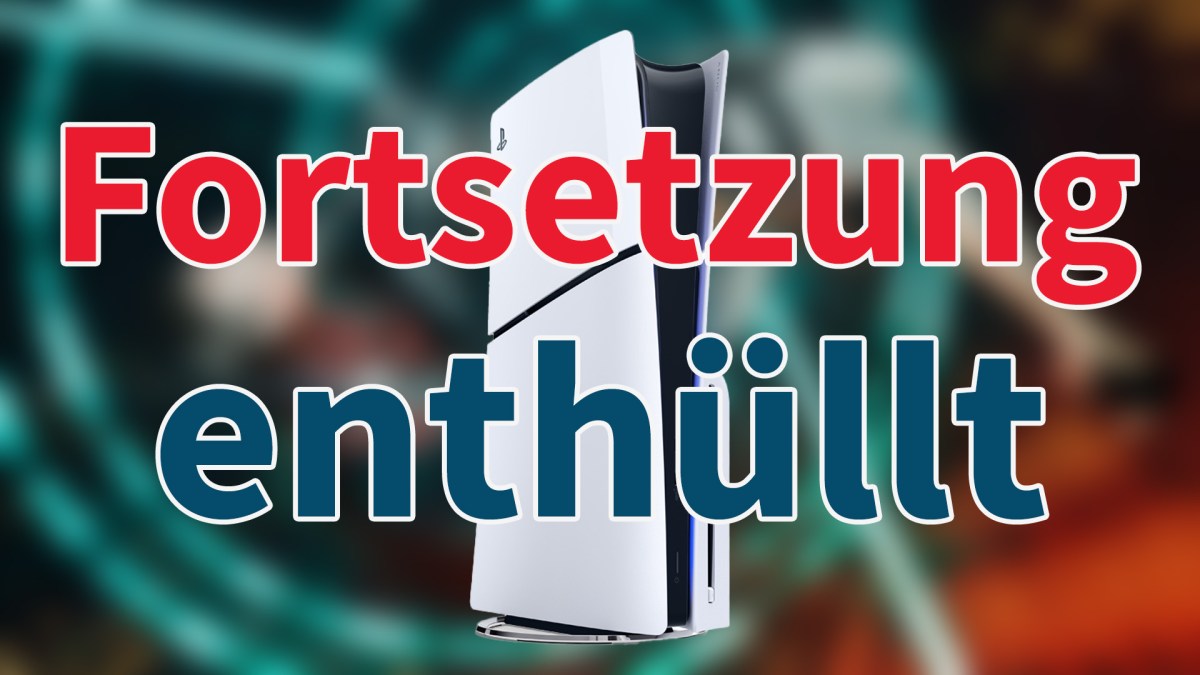 Ein Screenshot von Stellar Blade mit PS5 und rot-blauer Schrift.