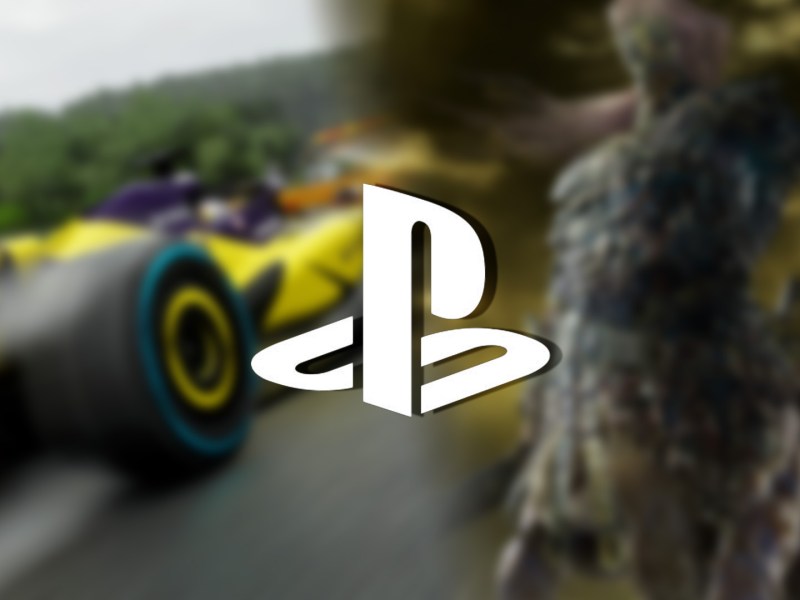 Screenshot-Collage aus F1 25 und Elden Ring Nightreign. Im Vordergrund ist das PS-Logo zu sehen.