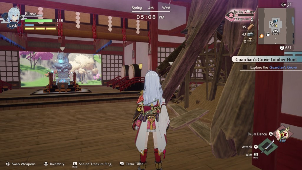 Screenshot von einem Schrein in Rune Factory: Guardians of Azuma