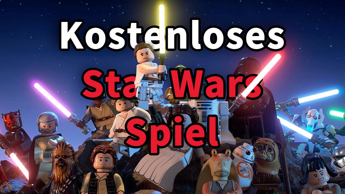 Artwork von Lego Star Wars: Die Skywalker Saga. Versehen mit dem Schriftzug 