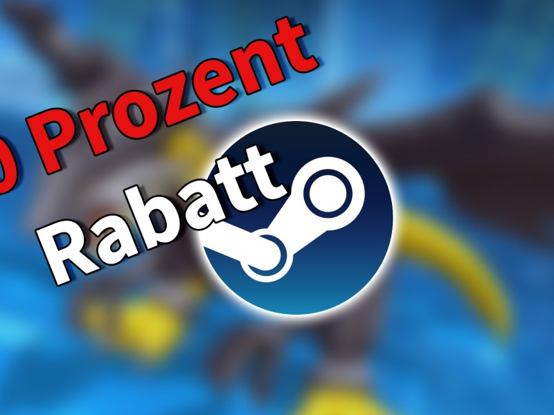 Screenshot aus Digimon Story: Cyber Sleuth Complete Edition. Im Vordergrund das Steam Logo und der Schriftzug 