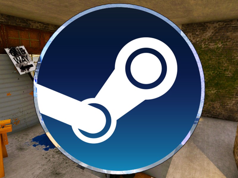 Screenshot von House Flipper 2, davor das Logo von Steam. Bearbeitet mit Photoshop.