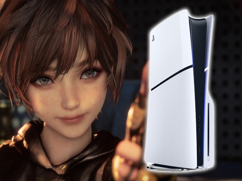 Ein Screenshot aus Stellar Blade mit einer PS5.