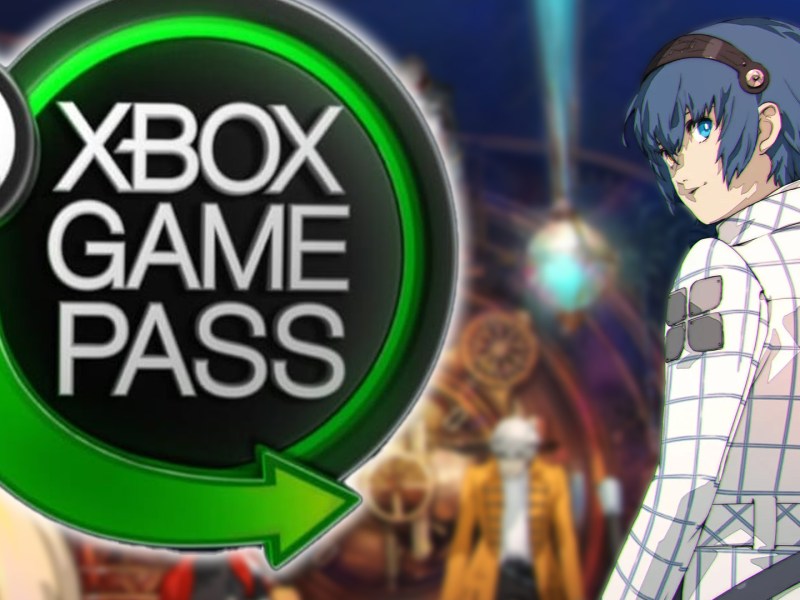 Artwork aus Metaphor ReFantazio. Im Vordergrund ist das Logo des Xbox Game Pass eingefügt.