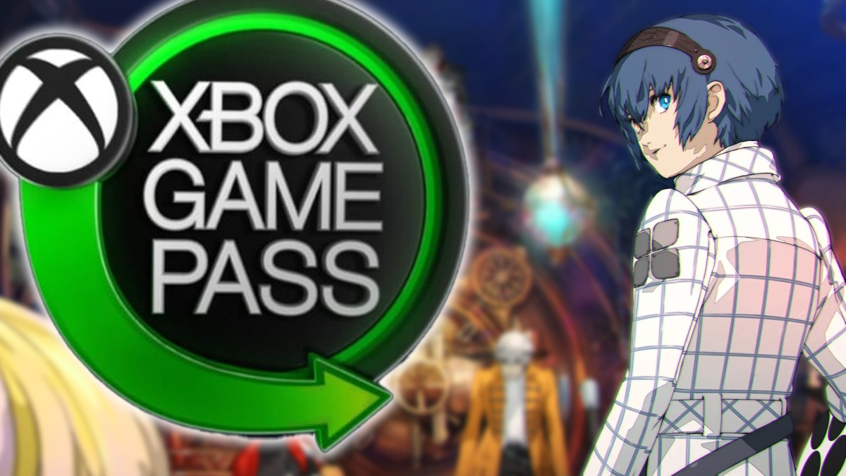Artwork aus Metaphor ReFantazio. Im Vordergrund ist das Logo des Xbox Game Pass eingefügt.