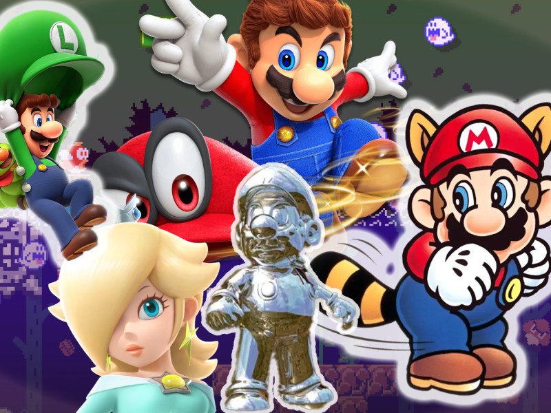 Collage zu verschiedenen Mario-Spielen